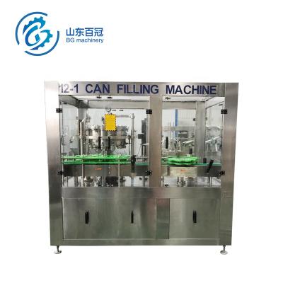 China Automatic Food Beer Can Filling Machine 2000CPH Beer Filler for sale