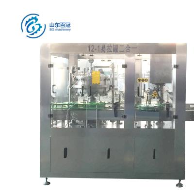 China 1500CPH Automatic Food Beer Can Sealing Machine Canning Line Can Filler Sealer for sale