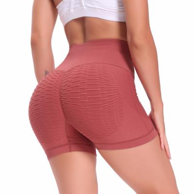 China Breathable Seamless Honeycomb Yoga Shorts Gaiters For Women, High Waist Gym Shorts, Women Yoga Seamless Shorts for sale