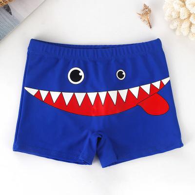 China Breathable New Arrivals Cute Face Print Cartoon Corner Kids Swimming Trunks Flat Smile Logo Flat Custom Boys Swim Trunks for sale