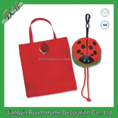 China Shopping Bag Cute Ladybug Foldable Bag, Animal Foldable Shopping Bag, Ladybug Folding Bag for sale