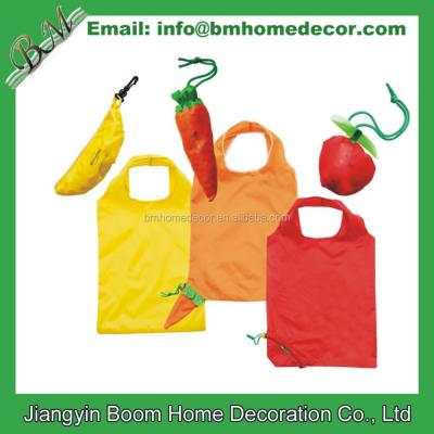 China Shopping Bag Logo Screen Printed Carrot + Banana + Apple Shaped Foldable Bag for sale