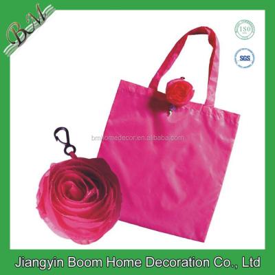 China Reusable Shopping Bag Eco Flower Shape Promotional Bag / Cute Rose Foldable Bag / Foldable Rose Shopping Bag for sale