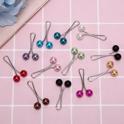 China CMX759 ALLOY fashion muslim new style bead accessory brooch for women Hijab pins for sale