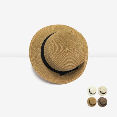 China KR237 Dobby Country Style Men Straw Hat Beach Straw Hat Plain Cool Straw Hat for sale