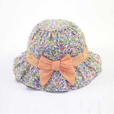 China Dobby KR239 2019 summer adumbral bucket hat kids with bowknot for sale