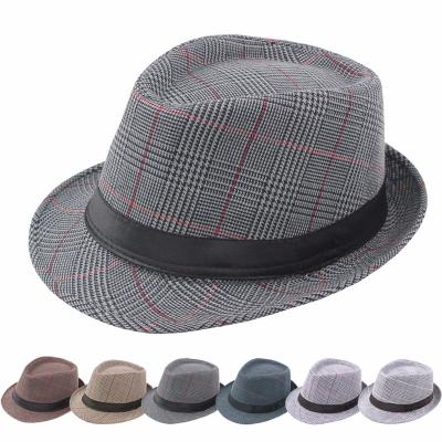 China LYX83 Top Spring Jazz Felted Hat Man Sun Hat Checked Outdoor Summer Hat / Summer Fashion Gentleman's Hat for sale