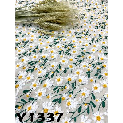 China Breathable quality guaranteed embroidered cotton and linen fabric can be used to make clothes and bags for sale