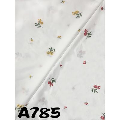 China A785 breathable, polyester cotton embroidered fabric for garments and skirts. for sale