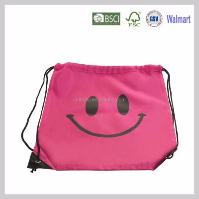 China Waterproof wholesale canvas fabric drawsting bag of shopping bag for sale