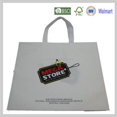 China Cheap lamination 100% handled flat white biodegradable bopp non woven bag for promotion for sale