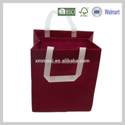 China Handled Used Shoulder Sling Non Woven Shopping Bag For Supermarket Making By Ultrasonic Machine for sale