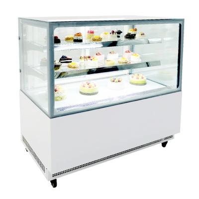 China Single-temperature Hot Selling High Definition Freezer Refrigerator Donut Cake Glass Display Showcase for sale