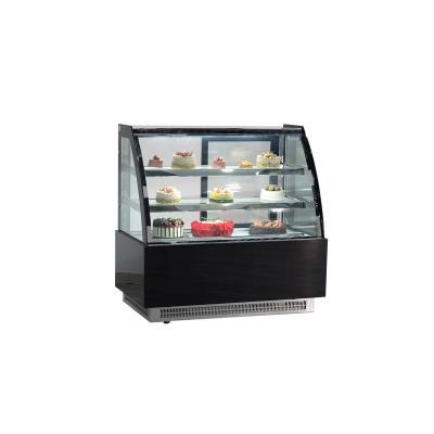 China High Quality Curved Glass Type Cake Showcase Single-temperature Cabinet for sale