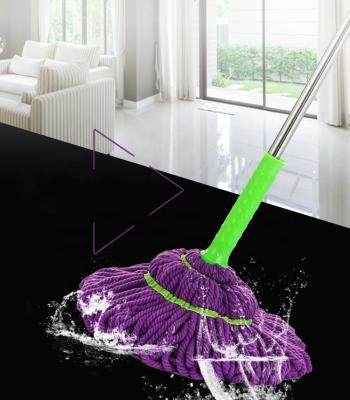 China Sustainable Easy Cleaning 360 Twist Microfiber Mop With Replacement Mop Head for sale