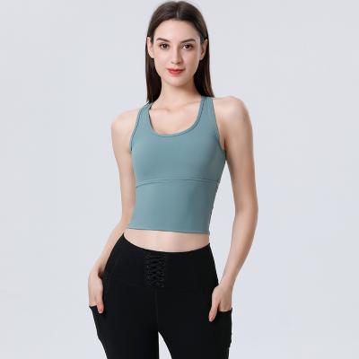 China Hot Sale Women Workout Tank Top Shirts Gym Racerback Crop Breathable Sporty Tank Top Top-Framing for sale