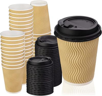 China Recyclable Disposable Reuse Custom Hot And Cold Coffee Paper Cups for sale