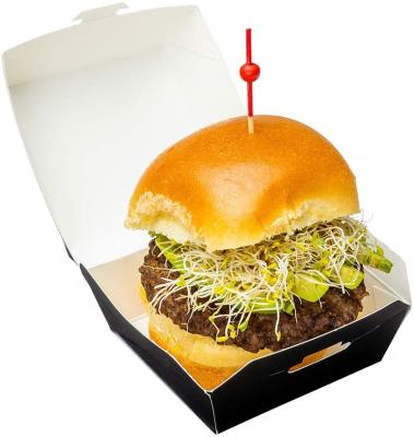 China Disposable Disposable Mini Burger Boxes, Clamshell Food Containers - Hinged Lid for sale