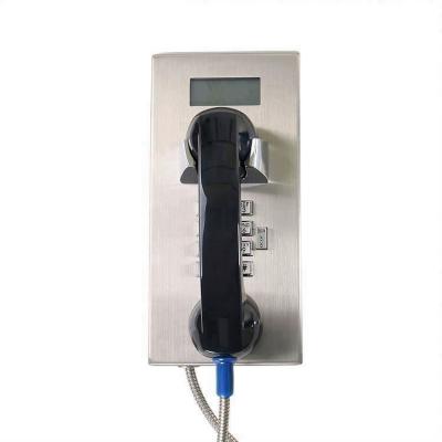 China Brused Stainless Steel Vandal Resistant Stainless Steel Telephone With Handset for sale