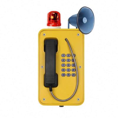 China Full Keypad Horn And GSM Beacon Sip Heavy Duty Analog Industrial Waterproof Telephone for sale