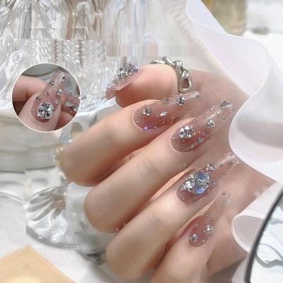 China Wholesale Luxury Charms 3D Zircon Nail Art Charm Diamond Decoration Jewelry DIY 2022 3D Kawaii Nail Bulk for sale