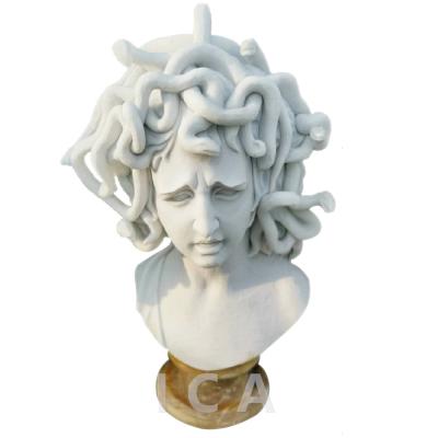 China EUROPEAN Exterior Decoration White Marble Carving Women Burst Sculpture for sale