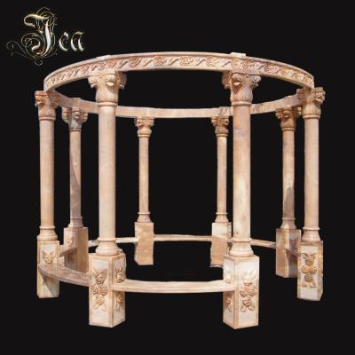 China Garden Plaza Church Cemetery Decorative Set Outdoor Garden Around Marble Stone Gazebo for sale