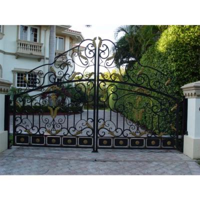 China Easily Compiled Modern Design And Very Popular Outdoor Garden Wrought Iron Gate IG0058 for sale