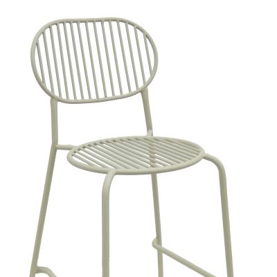 China Modern Stackable Iron Bar Stool For Restaurant / Cafe Metal Chair for sale