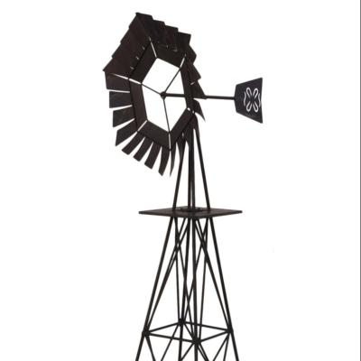 China Rustic Yard Iron Windmill Weathervane Metal Windmill Ornament Top Selling Transitional Top Selling Windmill for sale