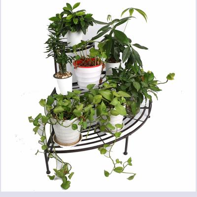 China Mid Century Modern Flower Potted Metal Rack Stand Plant Stand For Indoor Outdoor for sale