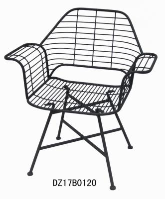 China The EUROPEAN iron armchair is mainly used for garden outdoor decoration treatment anti-rust process for sale