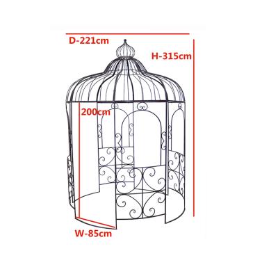 China Easily Assembled Dropshipping For Sale Manufacturer Open Outdoor Round Metal Gazebo for sale