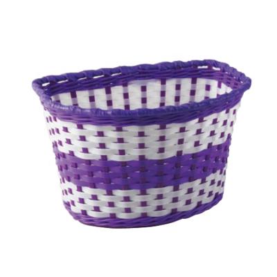 China Durable Bicycle Accessories Bike Basket Kids Bike Basket Bicycle Plastic Weaving Baskets for sale