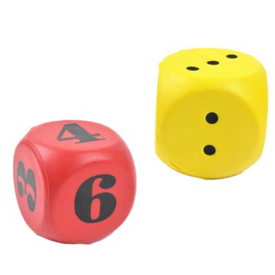 China Solid Number Sponge Cut Out 6CM Numbers and Dots Teaching Aids Cut Out Toy Dice Children's Game Props Safe, Soft and Elastic for sale