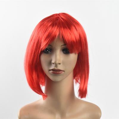 China Natural suitability cheap artificial wig Qi hits student hairstyle apple dance fashion wig bob0 short hair whole wig set small for sale