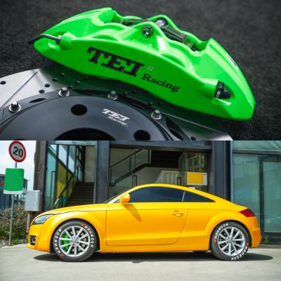 Κίνα Audi TT /TT RS Μπροστινό BBK Big Brake Kit 4 εμβόλων σφυρήλατο δαγκάνα δύο τεμαχίων με ρότορα δίσκου 17 ιντσών αυτοκίνητο προς πώληση