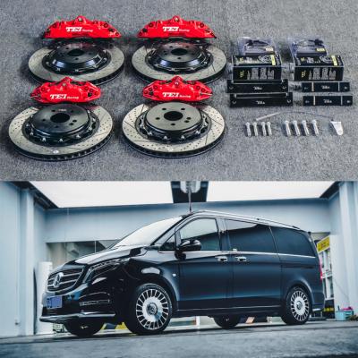 China Aluminum Mercedes Big Brake Kit Vito 19 Inch Car Rim Front 6 Piston And Rear 4 Piston Caliper Brake Kit for sale