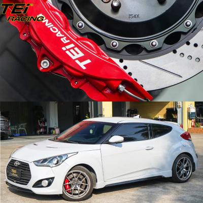 Cina Kit freno frontale grande 4 Piston Caliper con rotore 355x28mm BBK sistema di freno automatico per Hyundai Veloster 18 pollici cerchiera auto in vendita