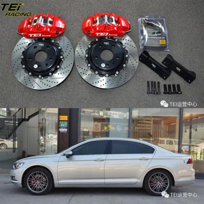 China Front Big Brake Kit 4 Piston Caliper With 330x28mm Rotor BBK Auto Brake System For Volkswagen Magotan 17 Inch Car Rim for sale