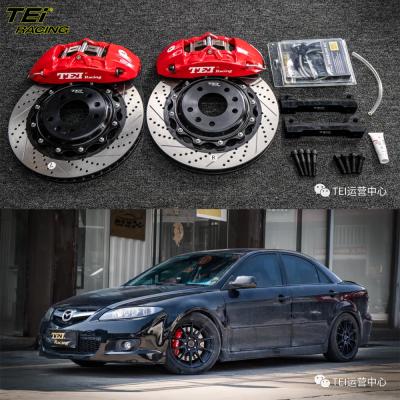 China Front Big Brake Kit 4 Piston Caliper With 330x28mm Rotor BBK Auto Brake System For Mazda6  17 Inch Car Rim for sale