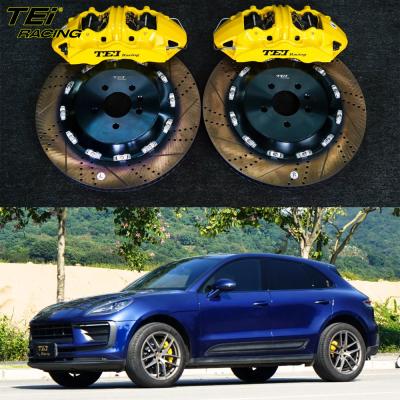 China Front Big Brake Kit 6 Piston Caliper with 405x34mm rotor BBK auto brake system For Porsche Macan 20 Inch car rim à venda