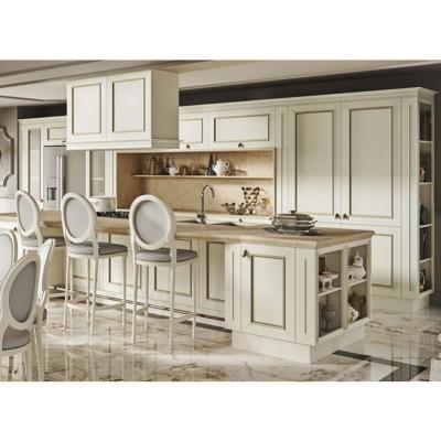 China Hot Sale Modern Luxury Classic Modular American Country Style Shaker Kitchen Cabinets Solid Wood for sale