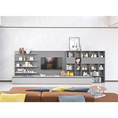 China Simple Design Adjustable Lacquer Fashion Flat Wall TV Unit (Other) Stand Set For Living Room for sale