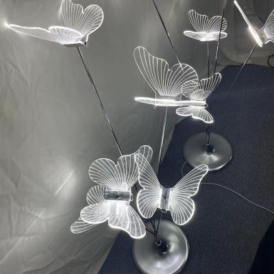 China Home.Party.Restaurant.Bar.Hotel. New Hot Sale High Quality Wedding Props Bright Butterfly Road Lights Wedding Hall Stage Flower Decoration for sale