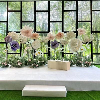 China Home.Party.Restaurant.Bar.Hotel. Wholesale Custom Giant Prop Photographic Decor Wedding Flower Organza Paper Eva Silk Material for sale