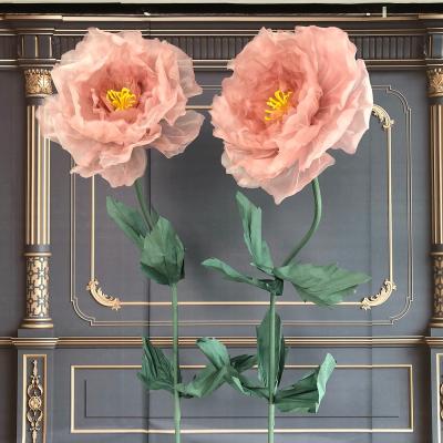 China Home.Party.Restaurant.Bar.Hotel. H-09 Huge Craft Decorations Flower For Window Decor Wedding Party Floral Set Giant Peony Customizable for sale