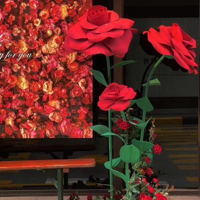 China Home.Party.Restaurant.Bar.Hotel luxury hand made artificial flower EVA rose 30-150cm street action start business decoration photography home wedding props for sale