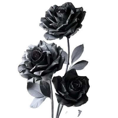 China Home.Party.Restaurant.Bar.Hotel. Wholesale hand made artificial giant flower paper rose weeding home shop mall decoration photography props for sale