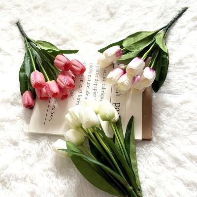 China Wholesale High Quality Simulation Home.Party.Restaurant.Bar.Hotel.Wedding Slap-9 Silk Tulip Heads For Bridal Decoration Wedding Home Party for sale